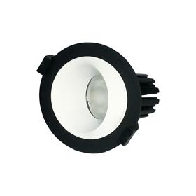 DM202649  Bonia 15 Powered by Philips 15W 1350lm 4000K 24° Engine, 350mA,Black/White,27° Angled Round Recessed Spotlight,IP20.